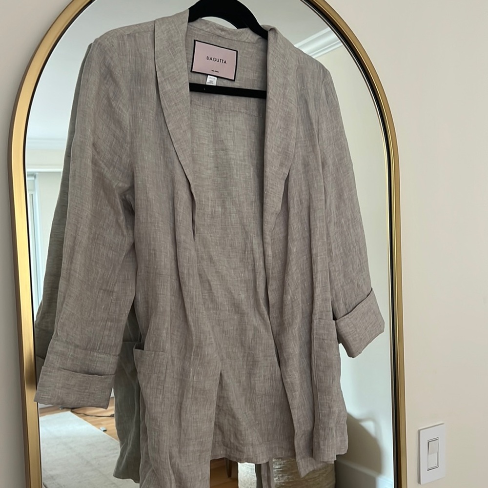 Bagutta Milano Blouse Linen Blouse in Flax